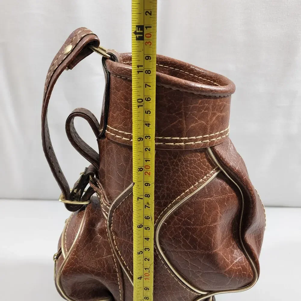 Bottle Holder Miniature Golf Bag With 2 Zipper Pockets Faux Leather ROC Vintage